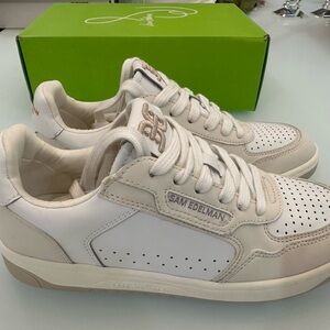 Sam Edelman White and Cream Women’s Sneakers
